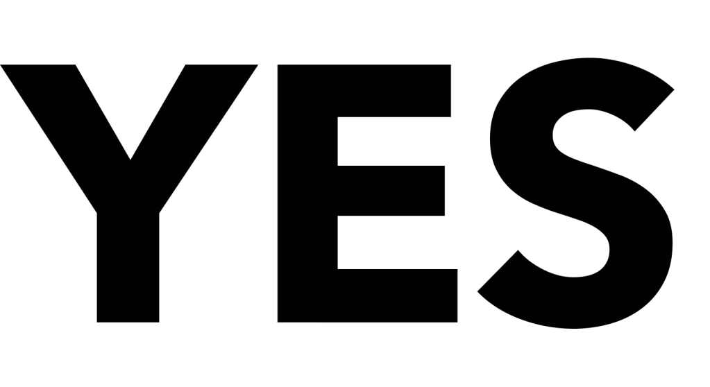 "Yes," written in bold, black text.
